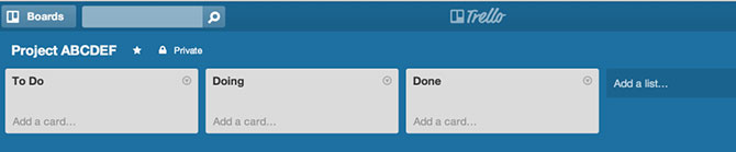 Trello - template board