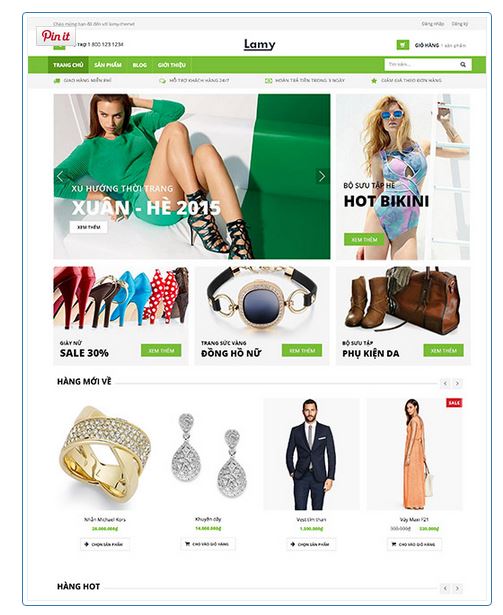 thiết kế website thời trang